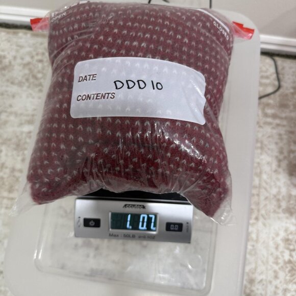 Woolrich Sweater Womens Large Ruby Red 100% Wool Full Zip Knit Cardigan Jacket - Picture 8 of 8